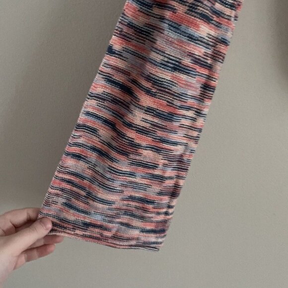 American Eagle Women M Space Dye Y2K 70s Bell Sleeve Ring-Front Sweater Top NWT - Picture 3 of 11